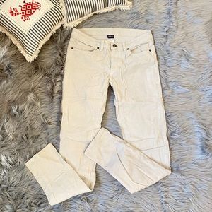 White corduroy Patagonia jeans